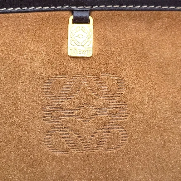 Loewe Tan and Black Clutch LARGE ONLY - Picture 7 of 14